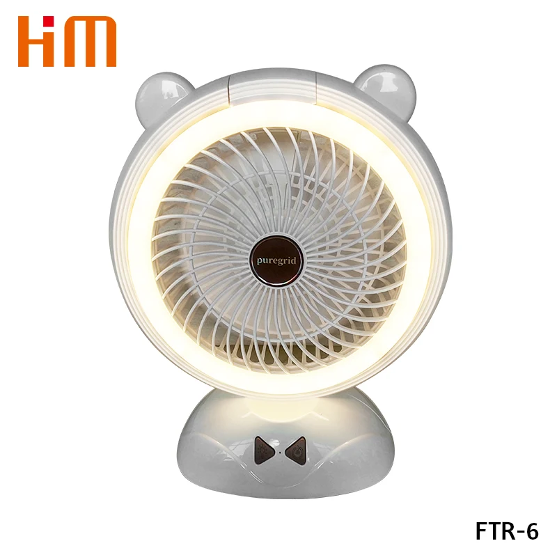 Ventilateur rechargeable portable avec lumière